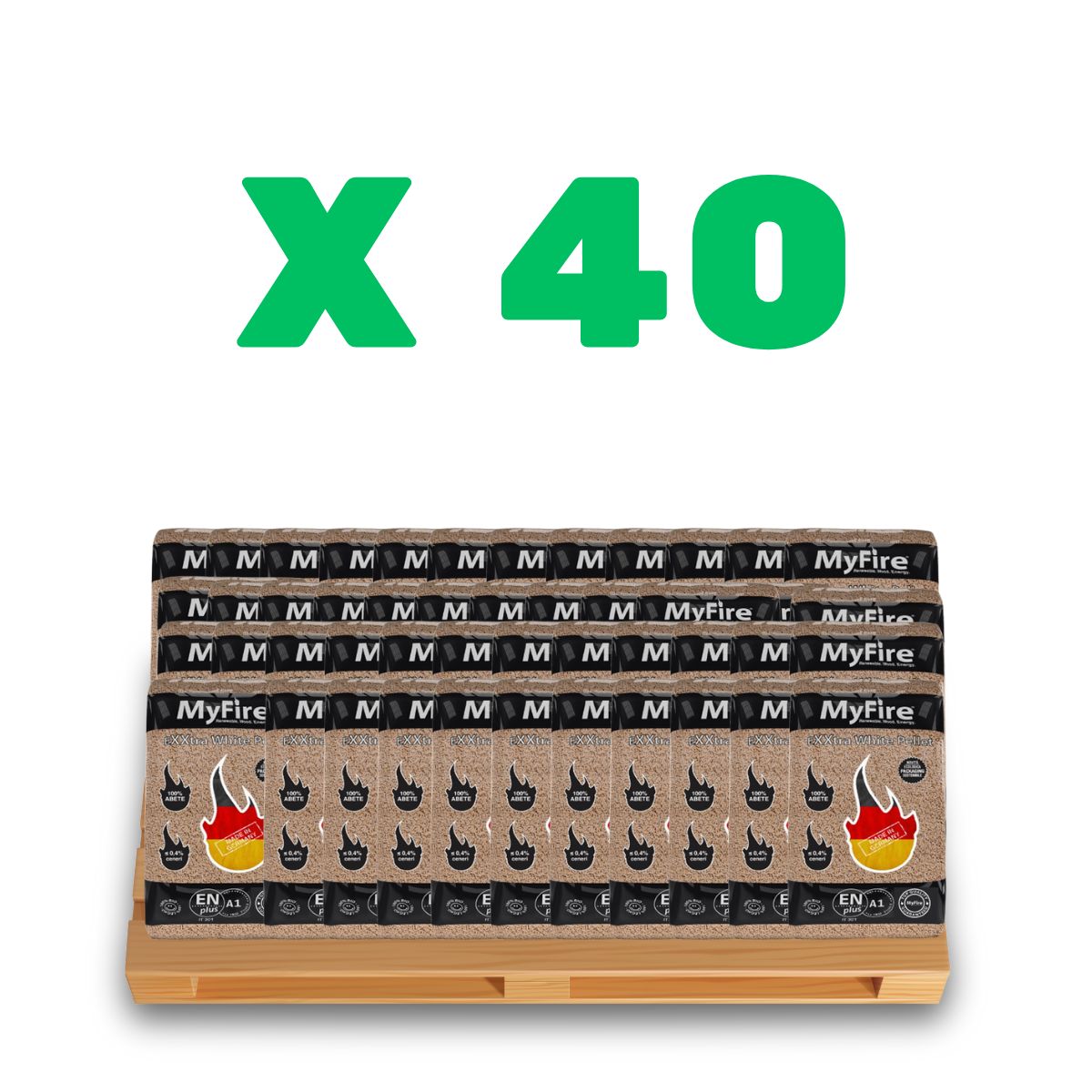 Pellet MyFire ExtraWhite 40 pz 1