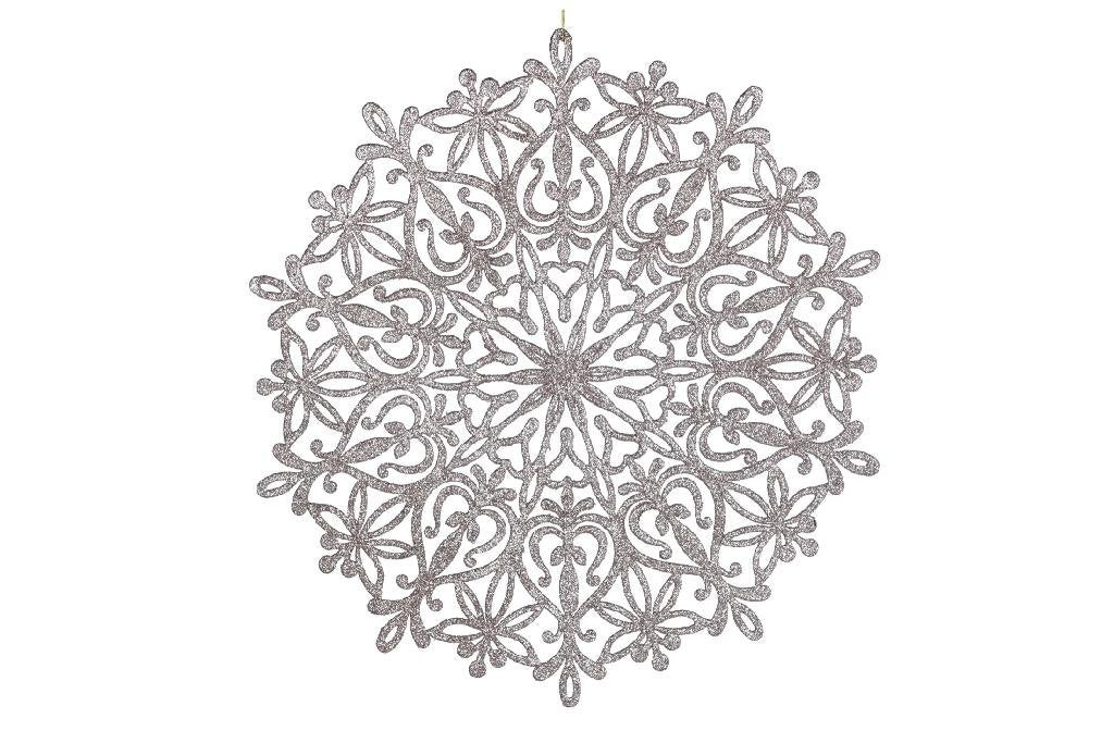 Sottopiatto in plastica glitterato color champagne