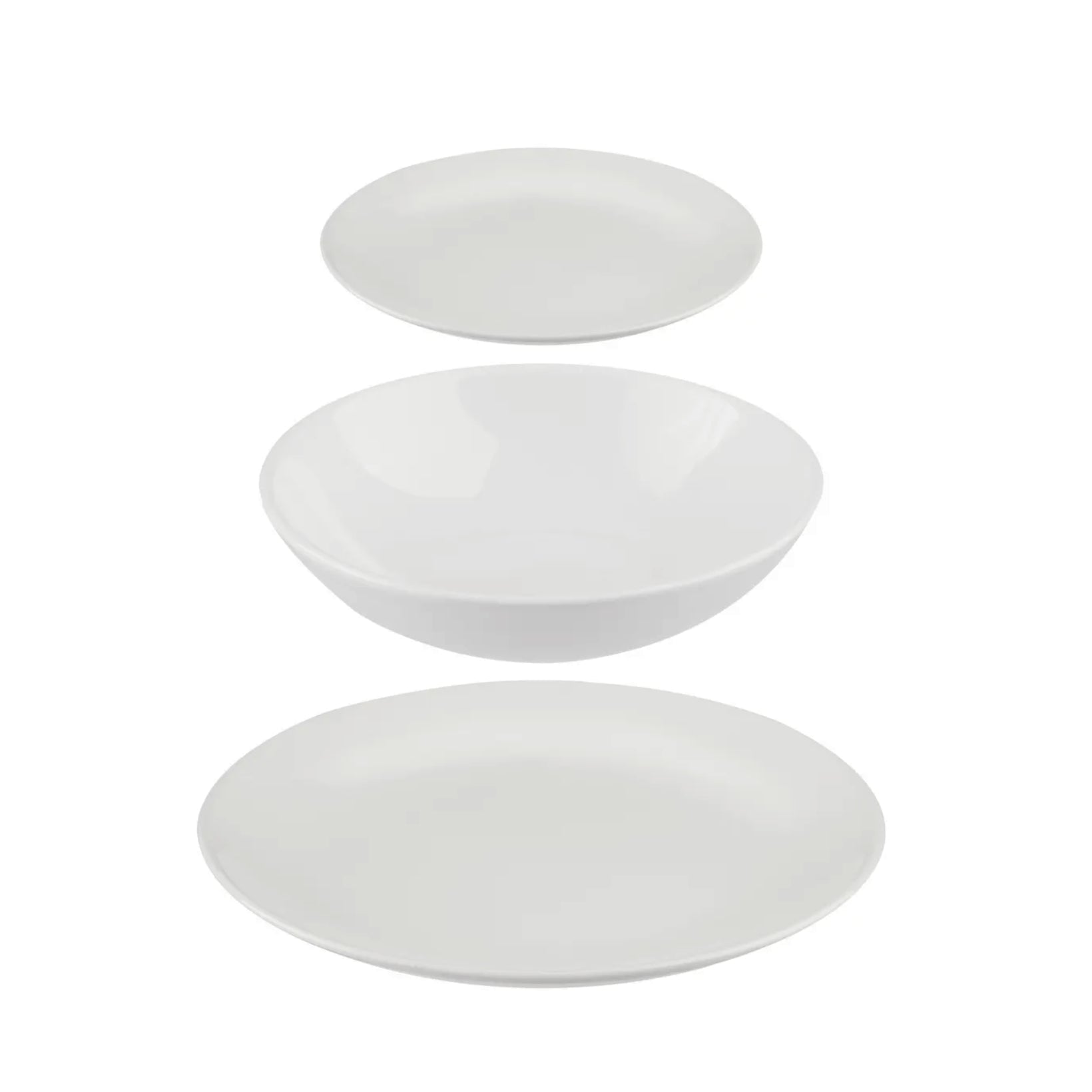 Servizio Piatti Bianco in Terraglia ‚Äì 18 Pezzi