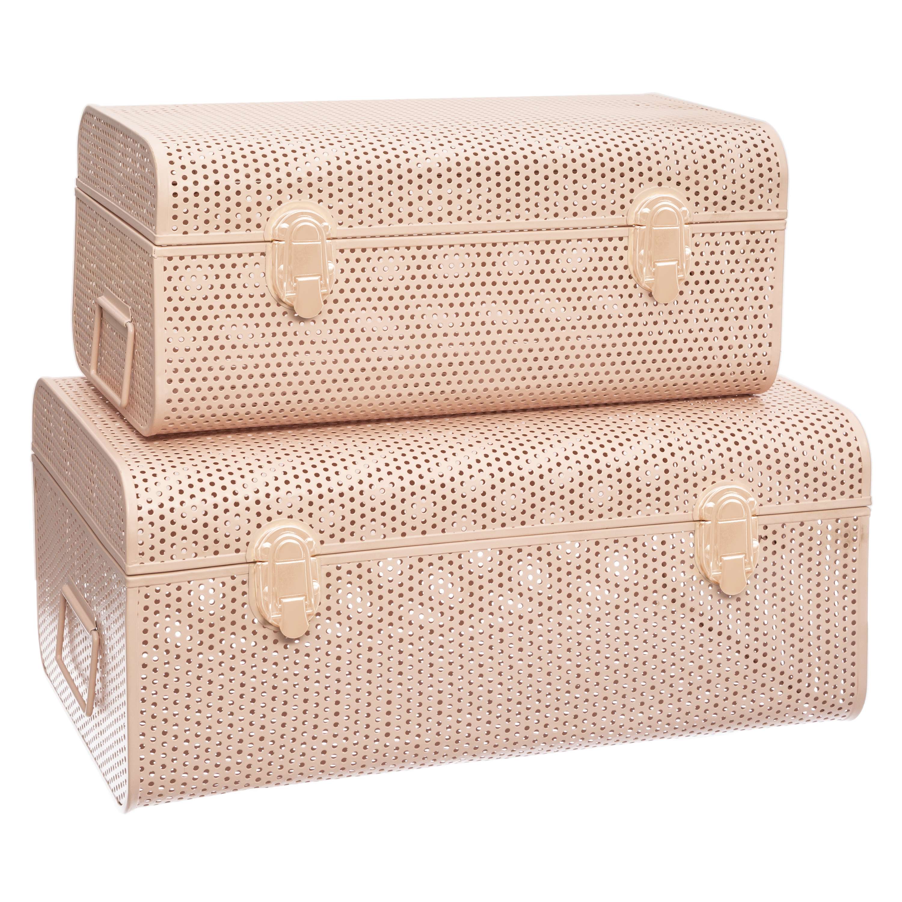 Set 2 bauli in metallo