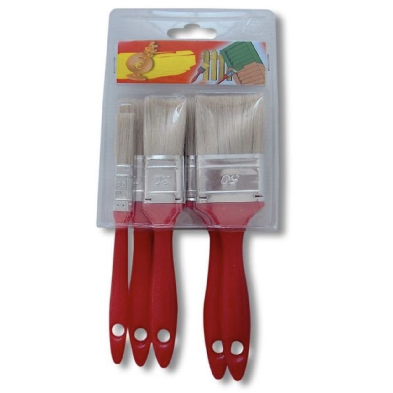 Set pennelli piatti setola bionda