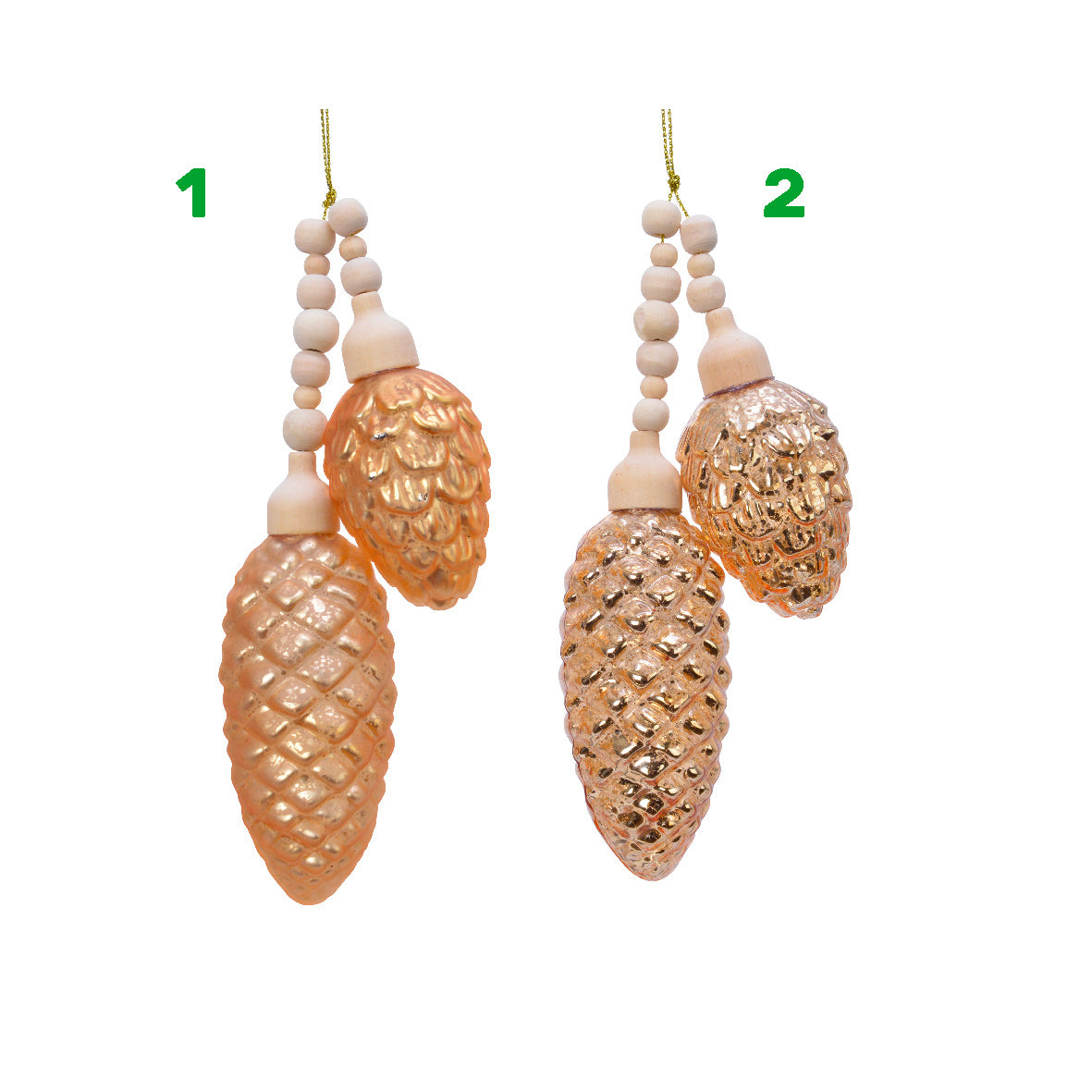 Pendaglio doppia pigna oro