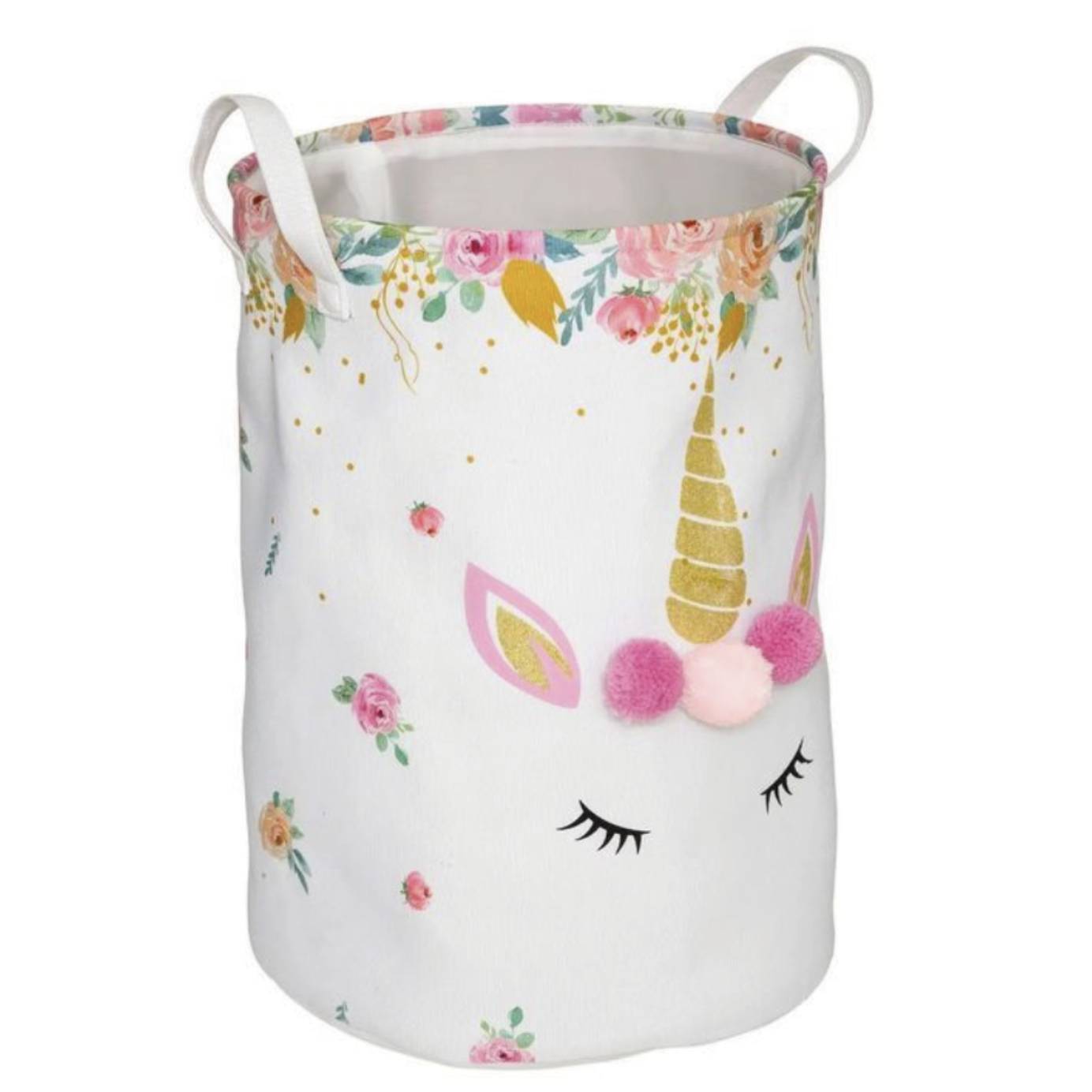 Contenitore portagiochi unicorno in stoffa ‚Äì H50 cm