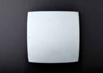 PLAFONIERA 30 30x30 LED 12W VETRO BIANCO LUCIDO