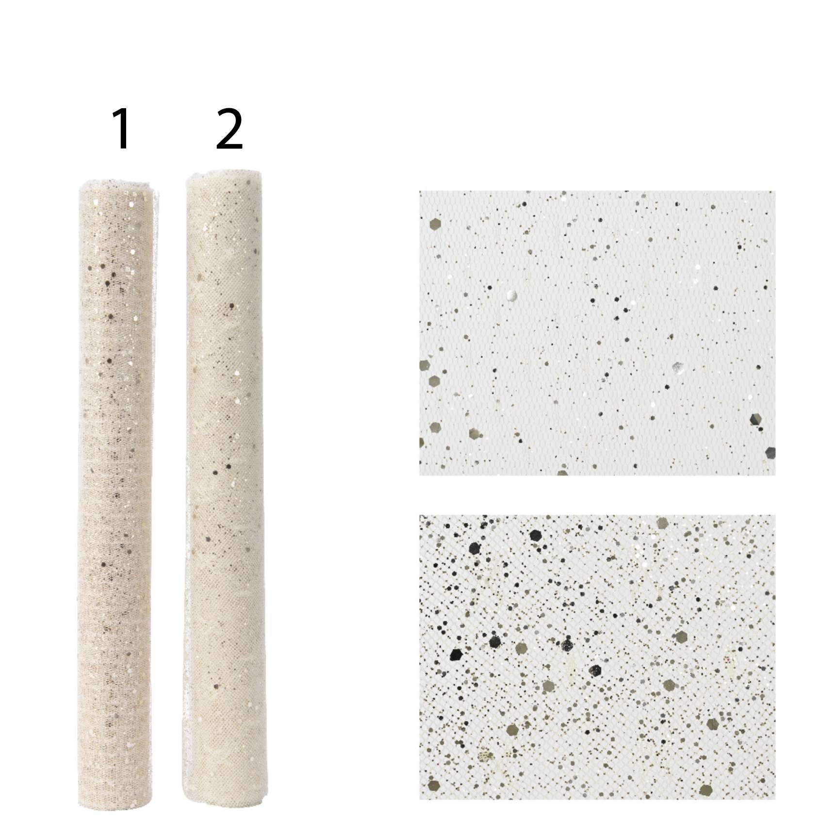 Tessuto decorativo bianco natalizio glitter