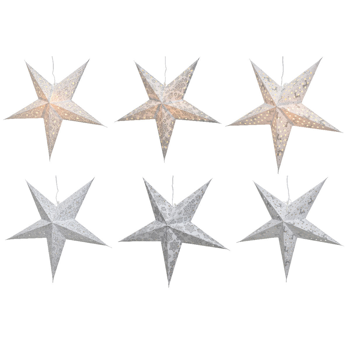 Stella luminosa E14 bianco/silver