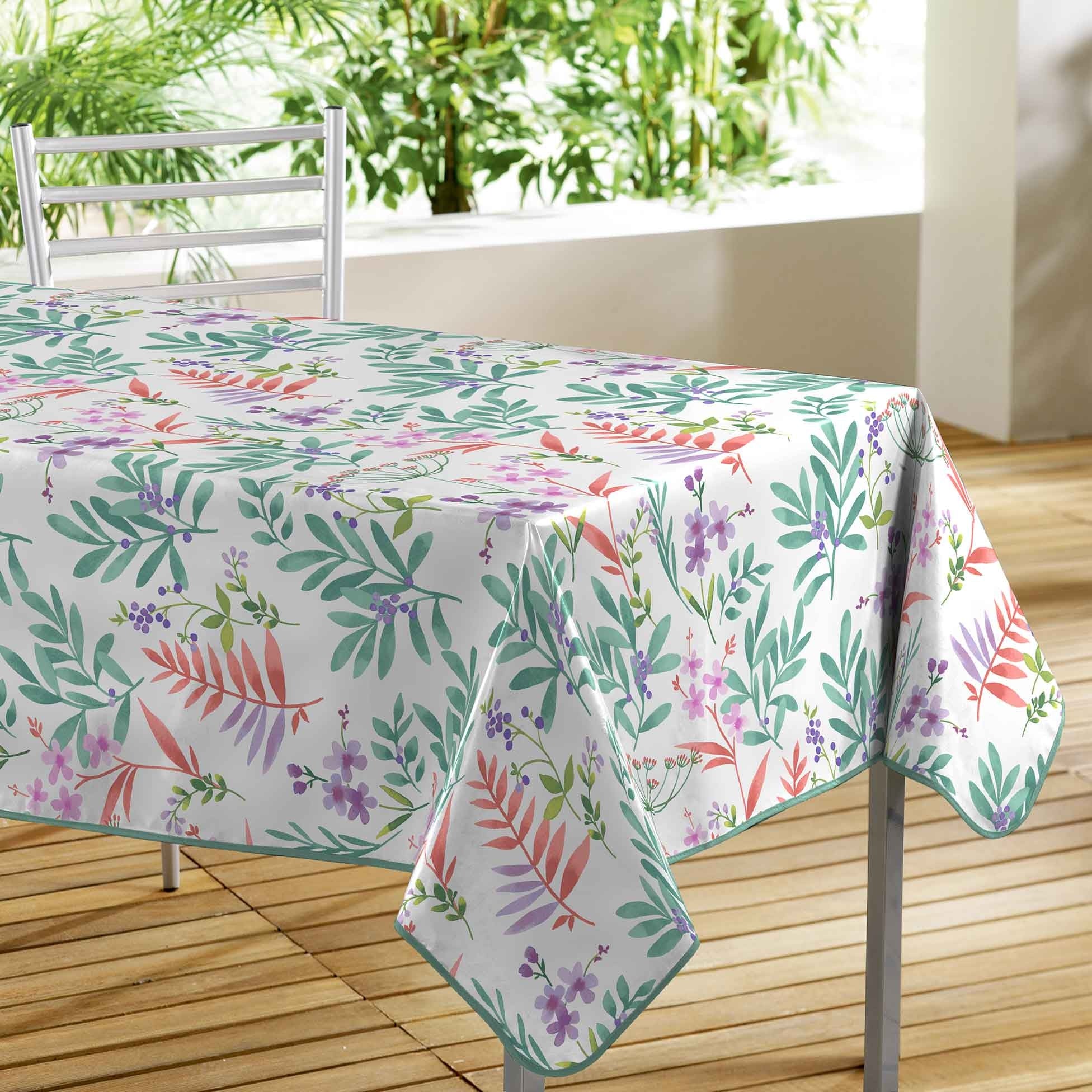 Tovaglia 140 x 240 cm Herbella Blanc