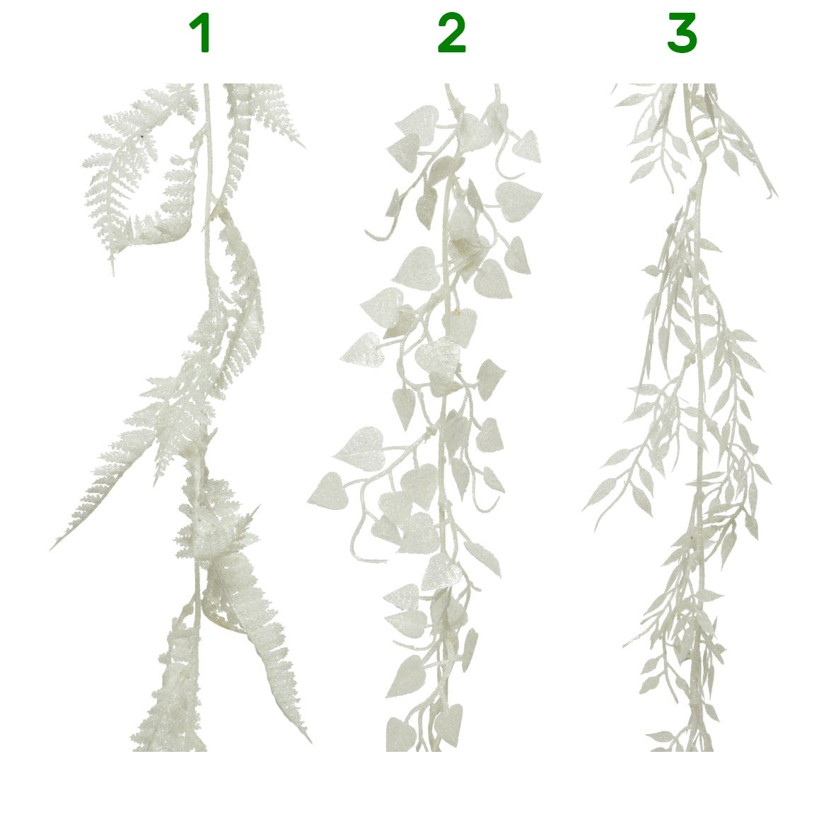 Ghirlanda glitter bianca Kaemingk