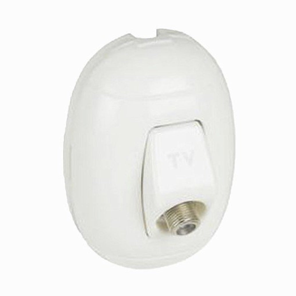 Oval - presa TV con attacco tipo F bianca