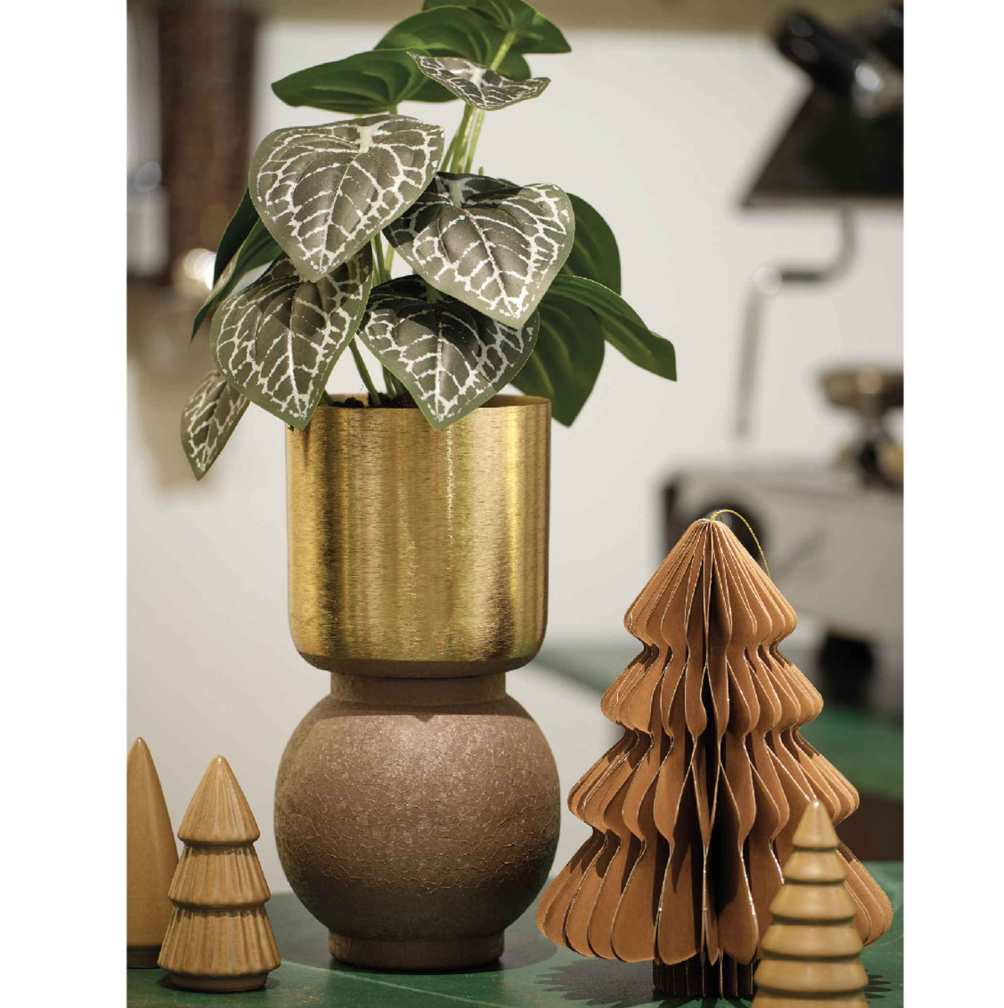 Vaso natalizio bordo oro