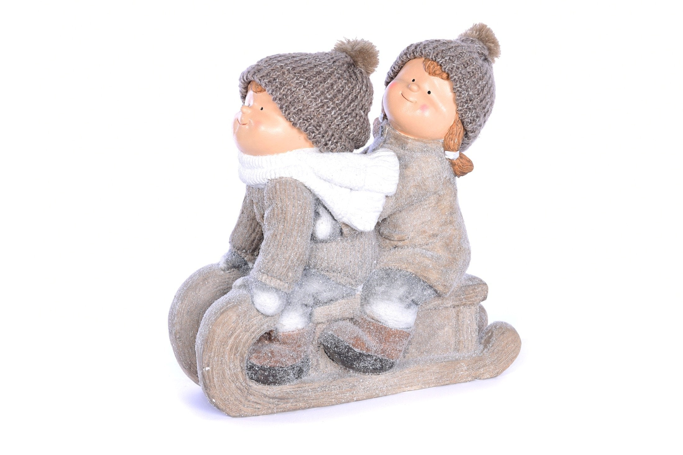 Livio e Livia su slitta in ceramica