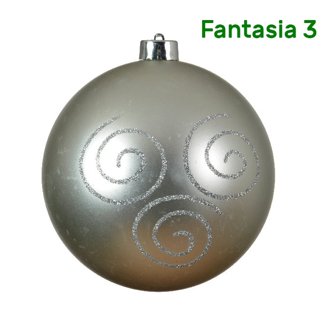 Palline di natale color argento Kaemingk 14 cm 4