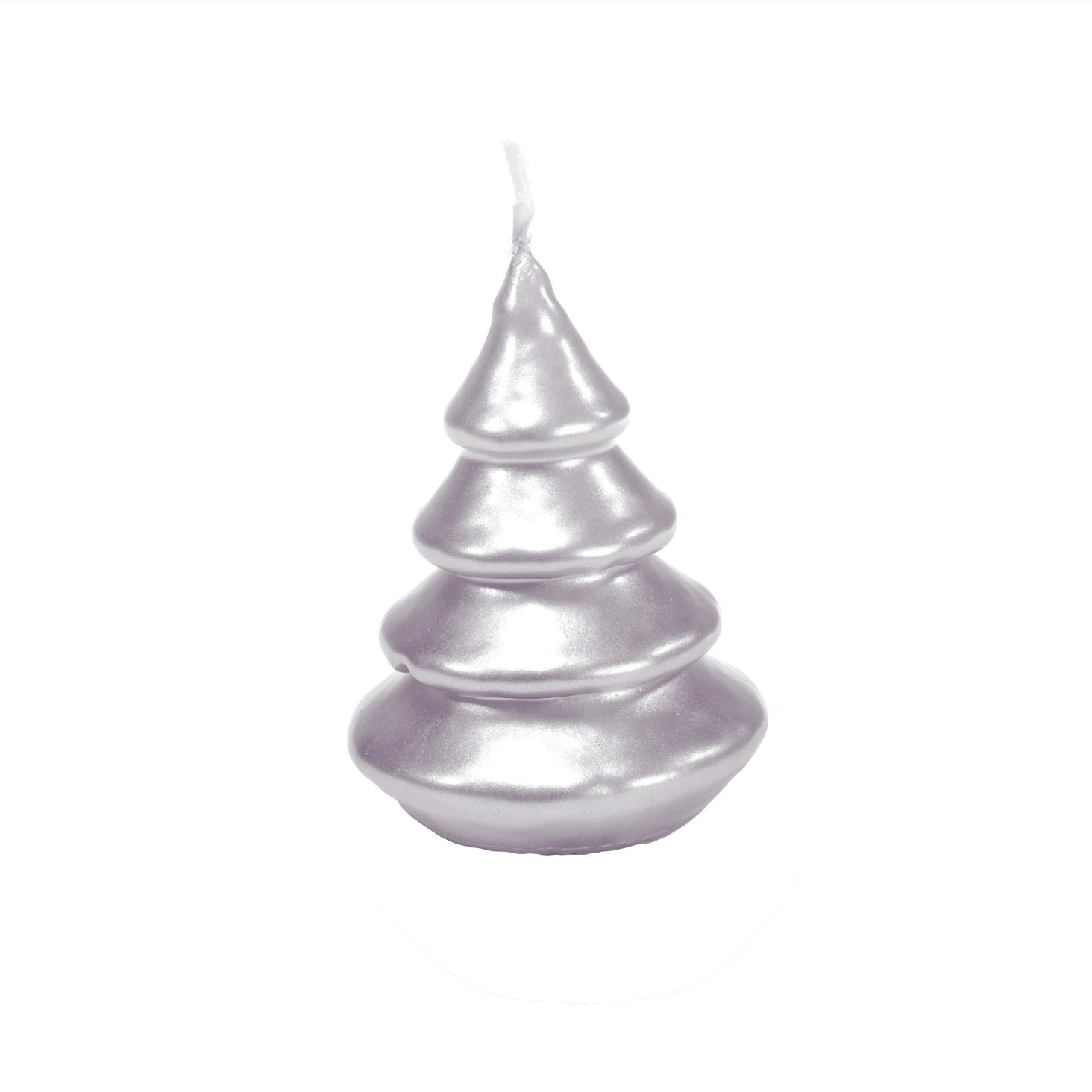 Candela 'pino' lucid in cera Mercury silver grey