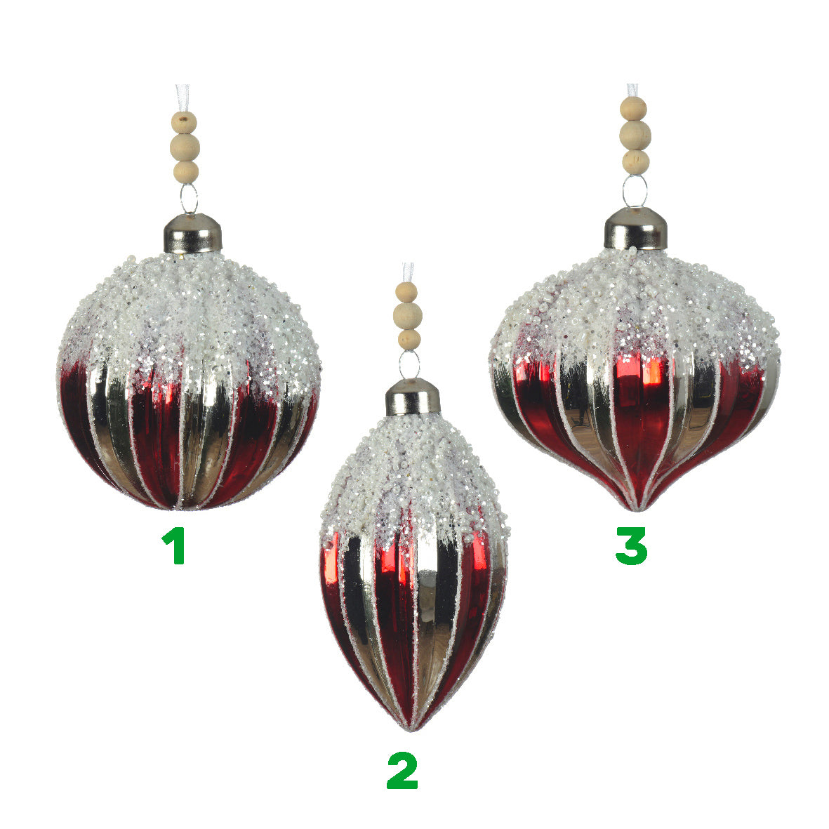 Palla in vetro lucida glitter