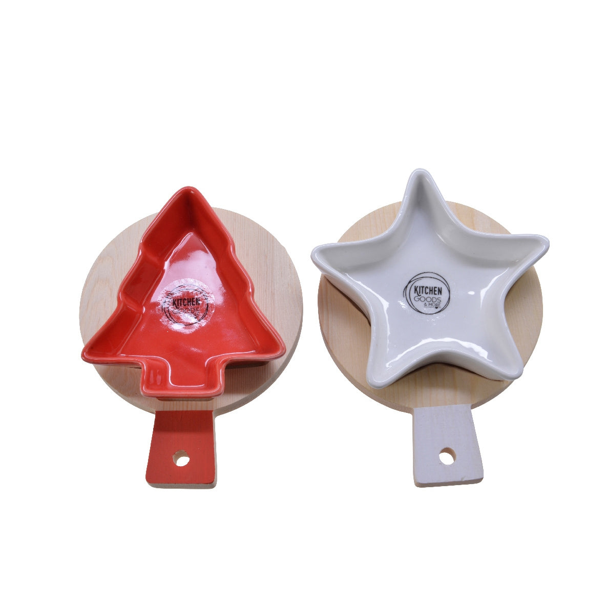 Porta stuzzichini natalizi con tagliere integrato