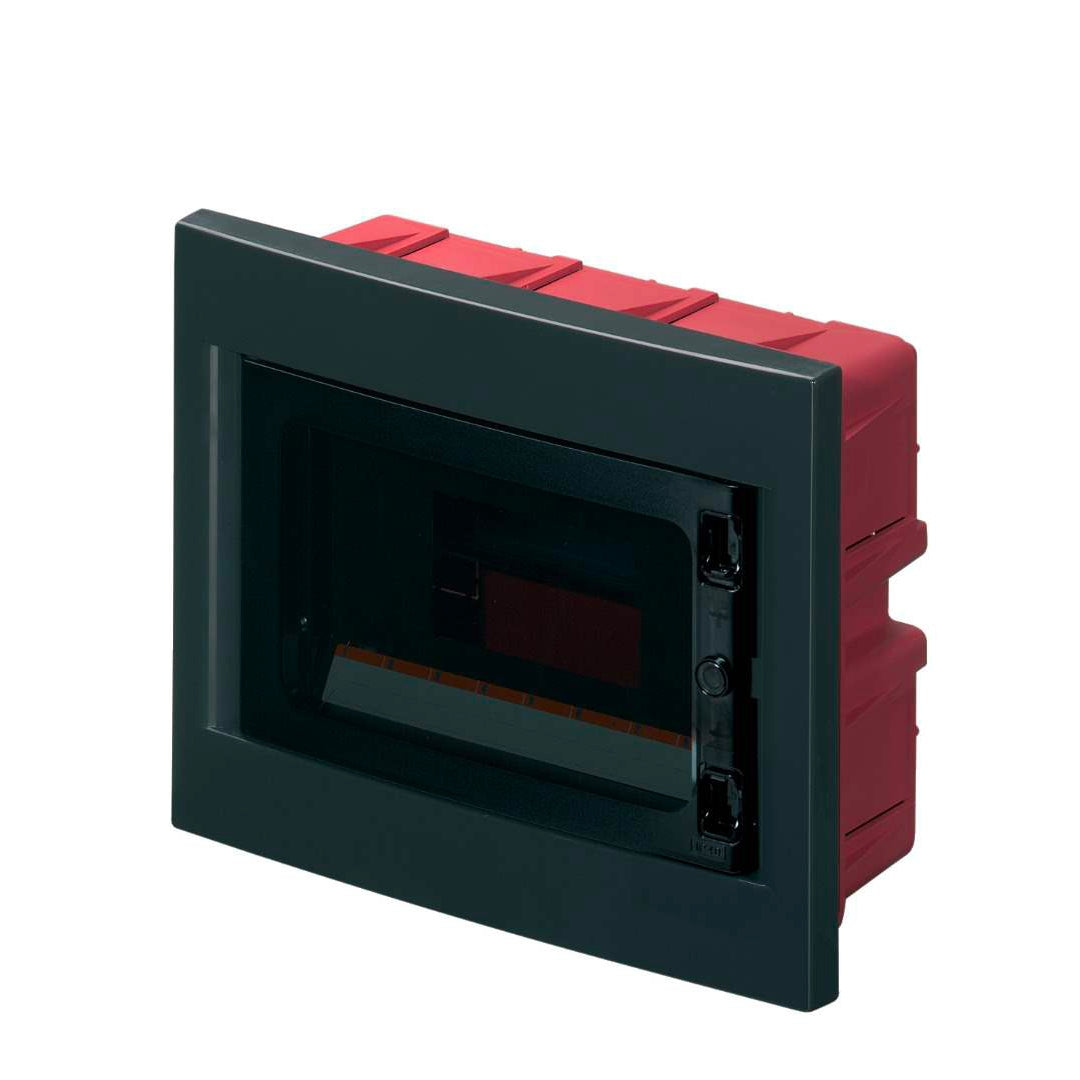 Centralino ad incasso nero 8 moduli