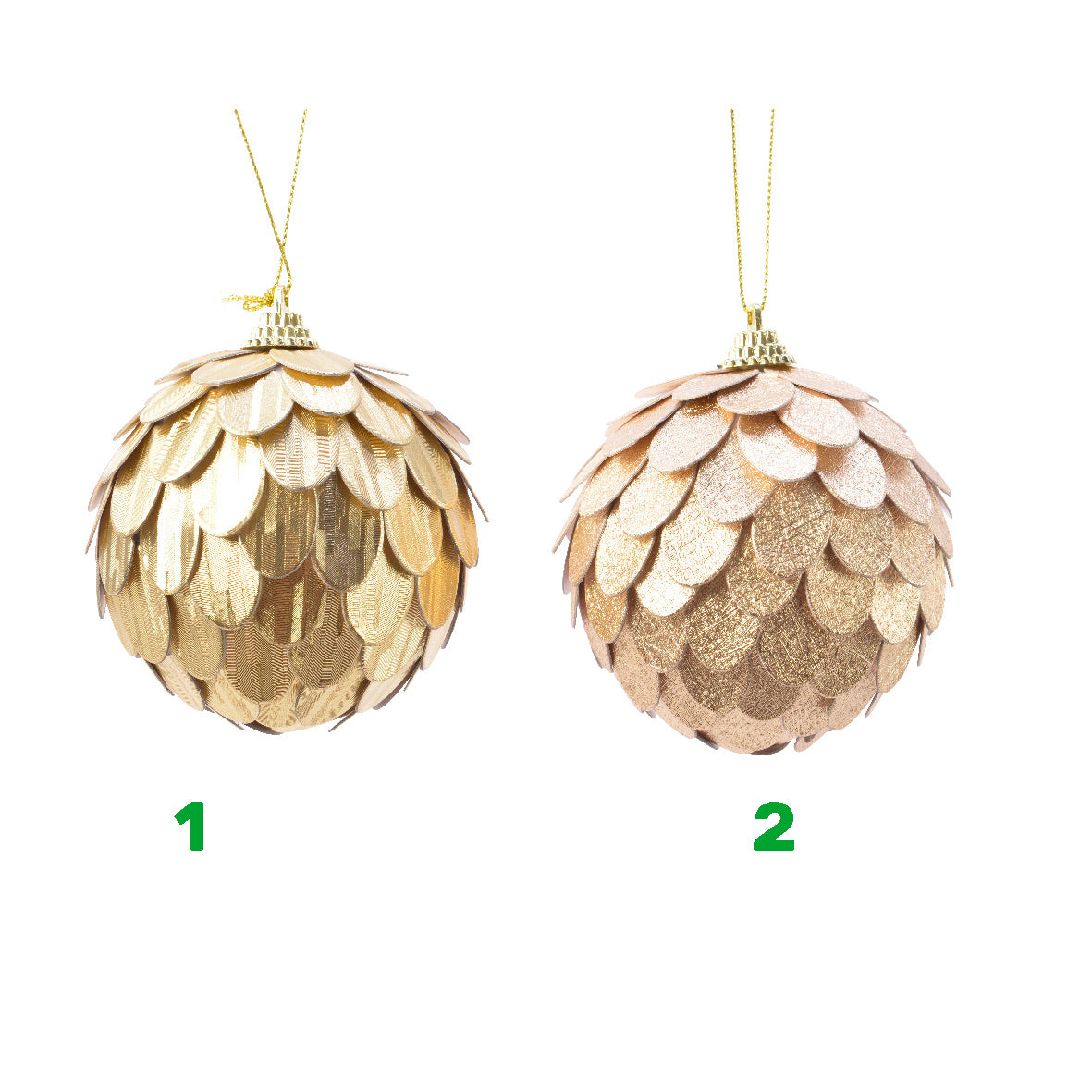 Pallina di natale con applicazioni oro 8 cm