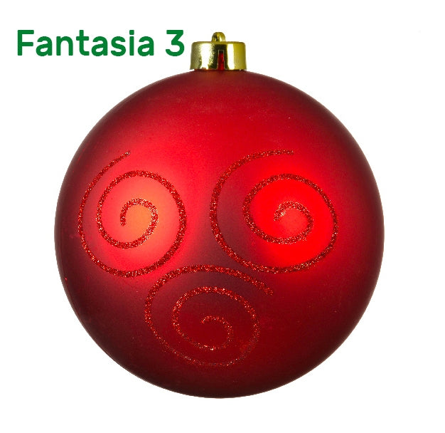 Palline di natale colore rosso Kaemingk 14 cm 4