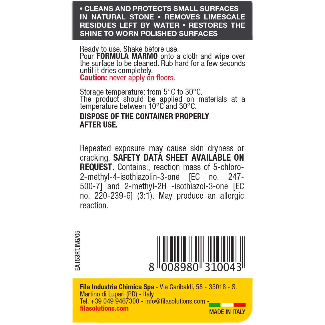 Lucidante per marmo polish FILA 250 ml 3
