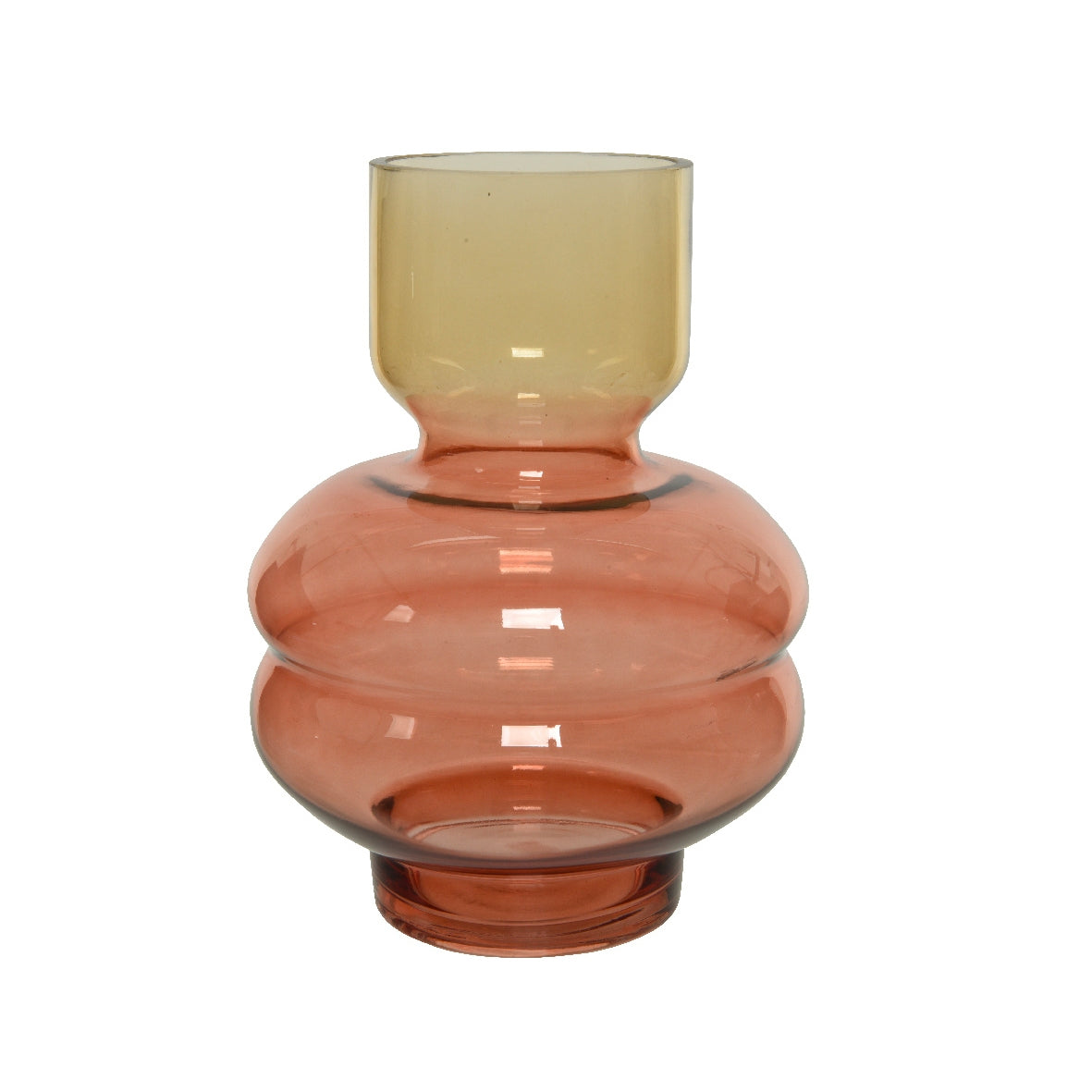 Vaso totem in vetro rosa Kaemingk