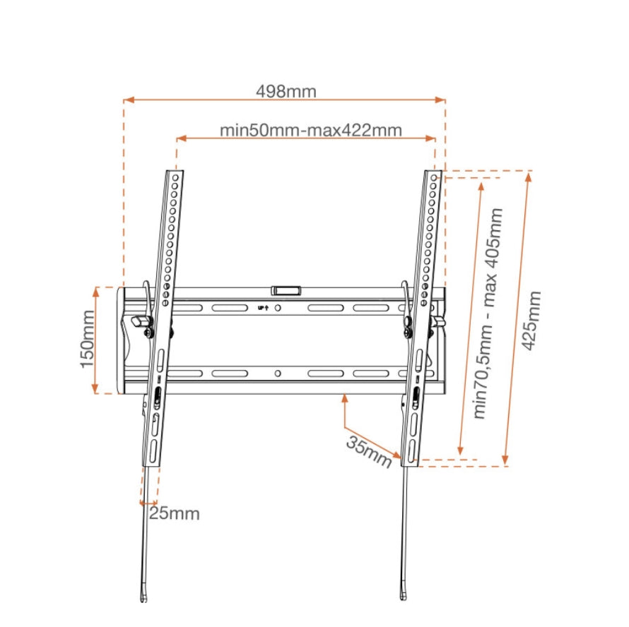 Supporto TV a parete inclinabile da 42'' a 55''