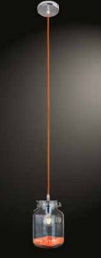 SOSPENSIONE VASO E27 COLORE ARANCIO