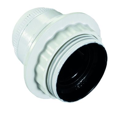 Portalampade E27 filettato bianco