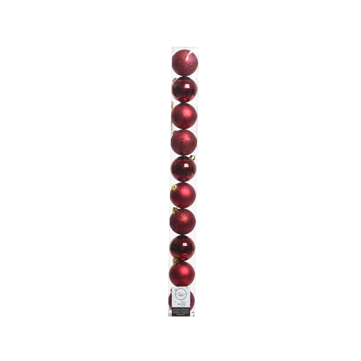 Tubo 10 palline colore bordeaux Kaemingk