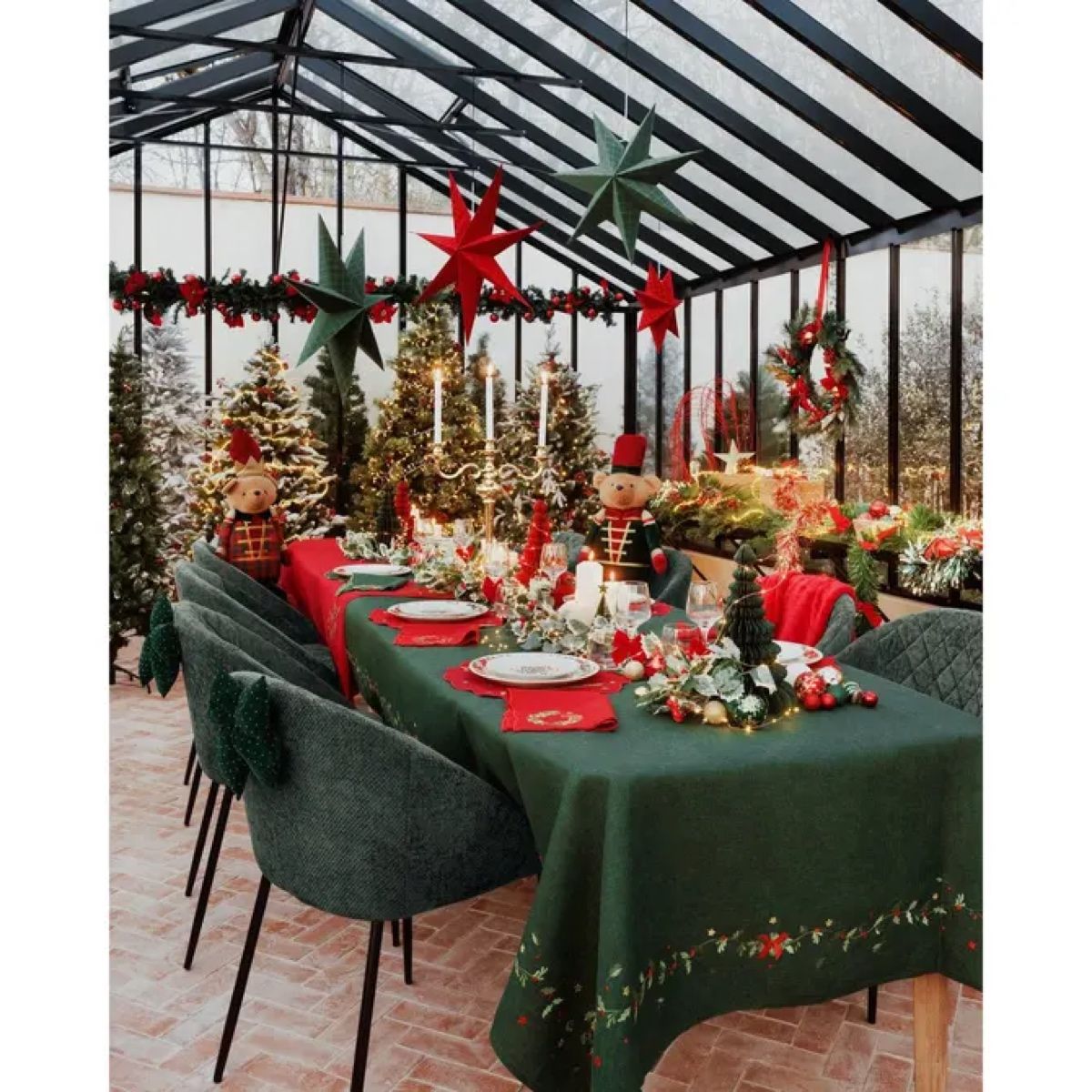 Orso Natalizio Decorativo Orfy in Velluto 96 cm 3