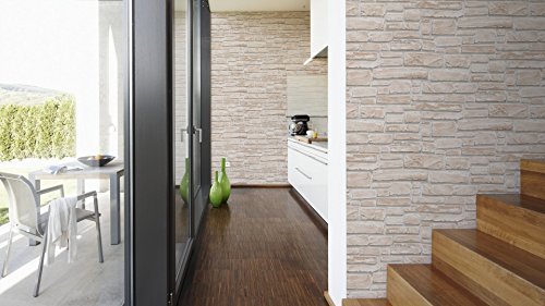 PARATO PVC ESPANSO MATTONE BEIGE 10 METRI X 53 CM - FRASCA CARTE DA PARATI 662125 3