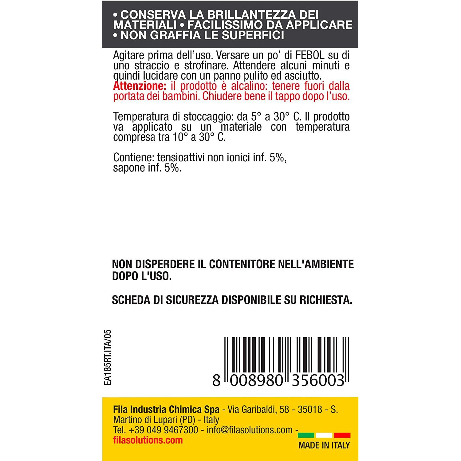 Lucidante per argenteria Febol FILA 200ml