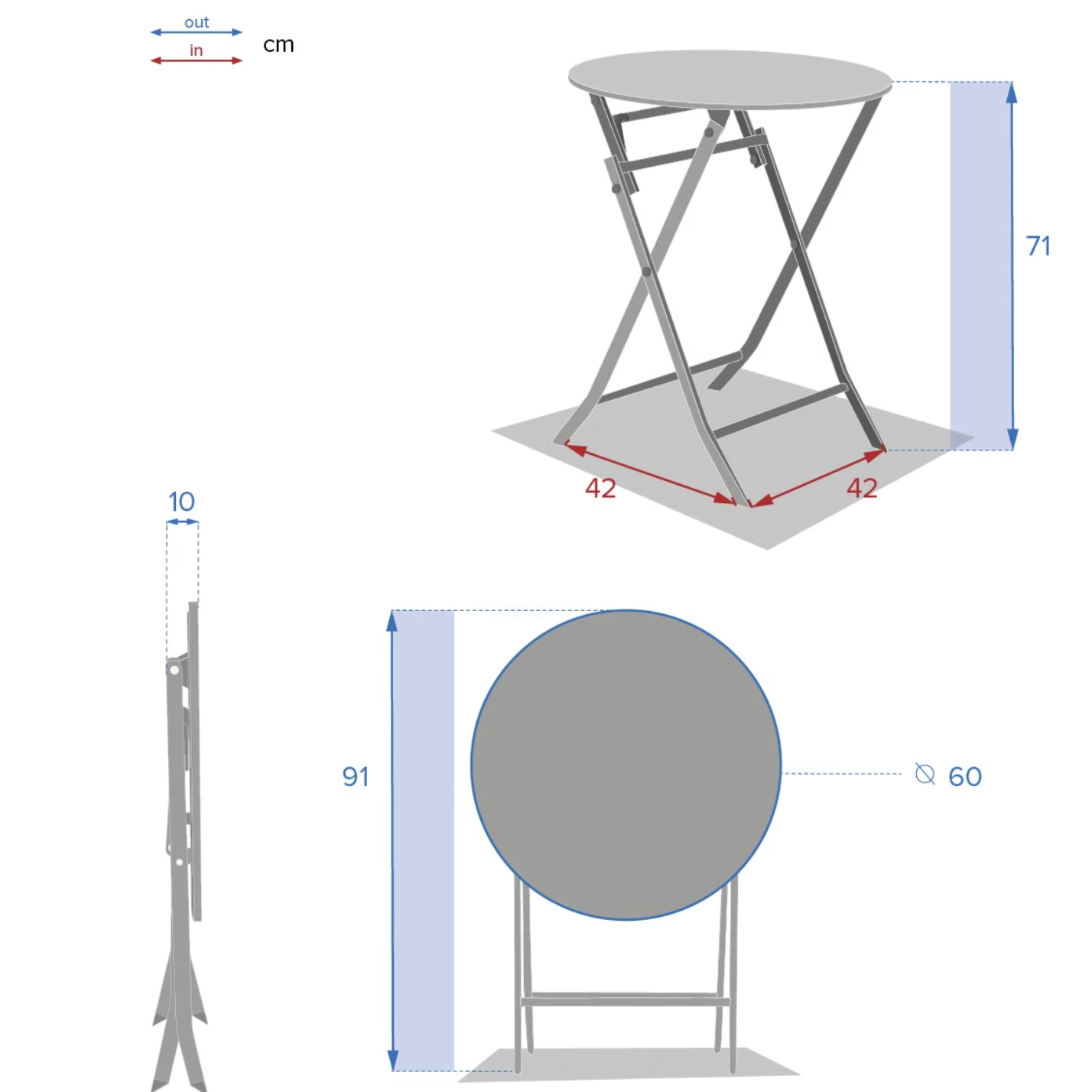 Tavolo da esterno Greensboro 2P verde alloro 4