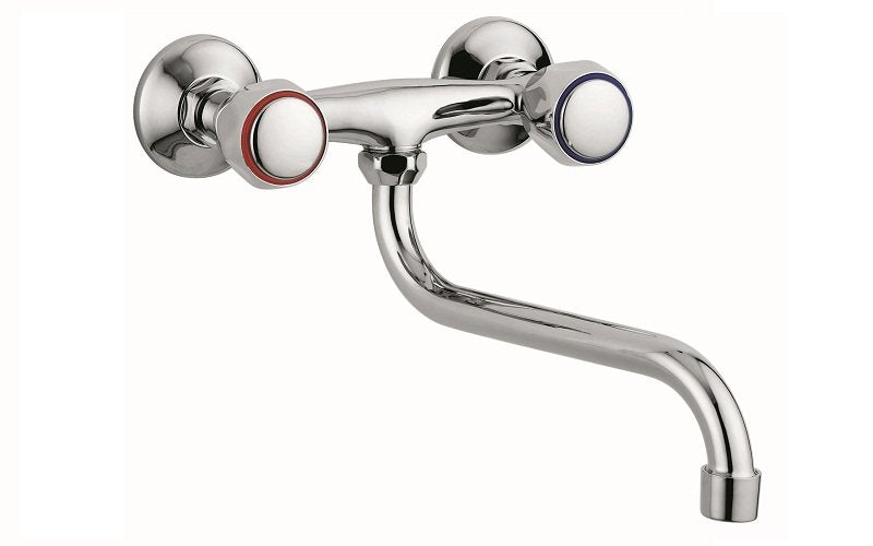 RUBINETTO LAVELLO A PARETE CROMATO