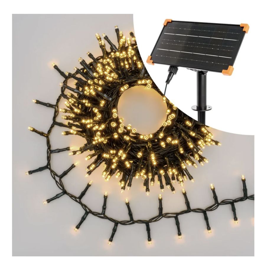 Catena solare natalizia lineare nastro minicluster