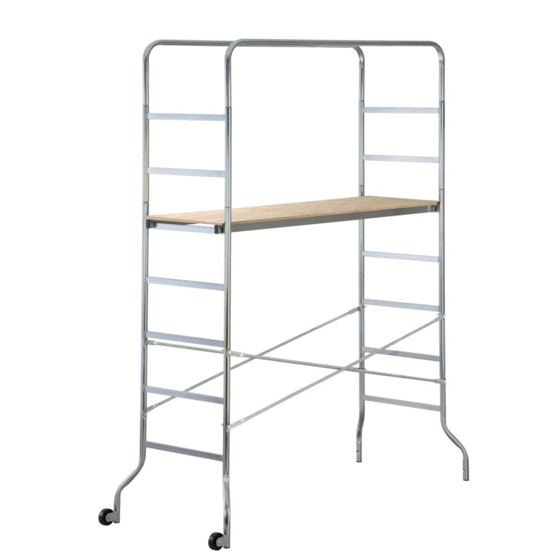 Trabattello zincato pianale in legno