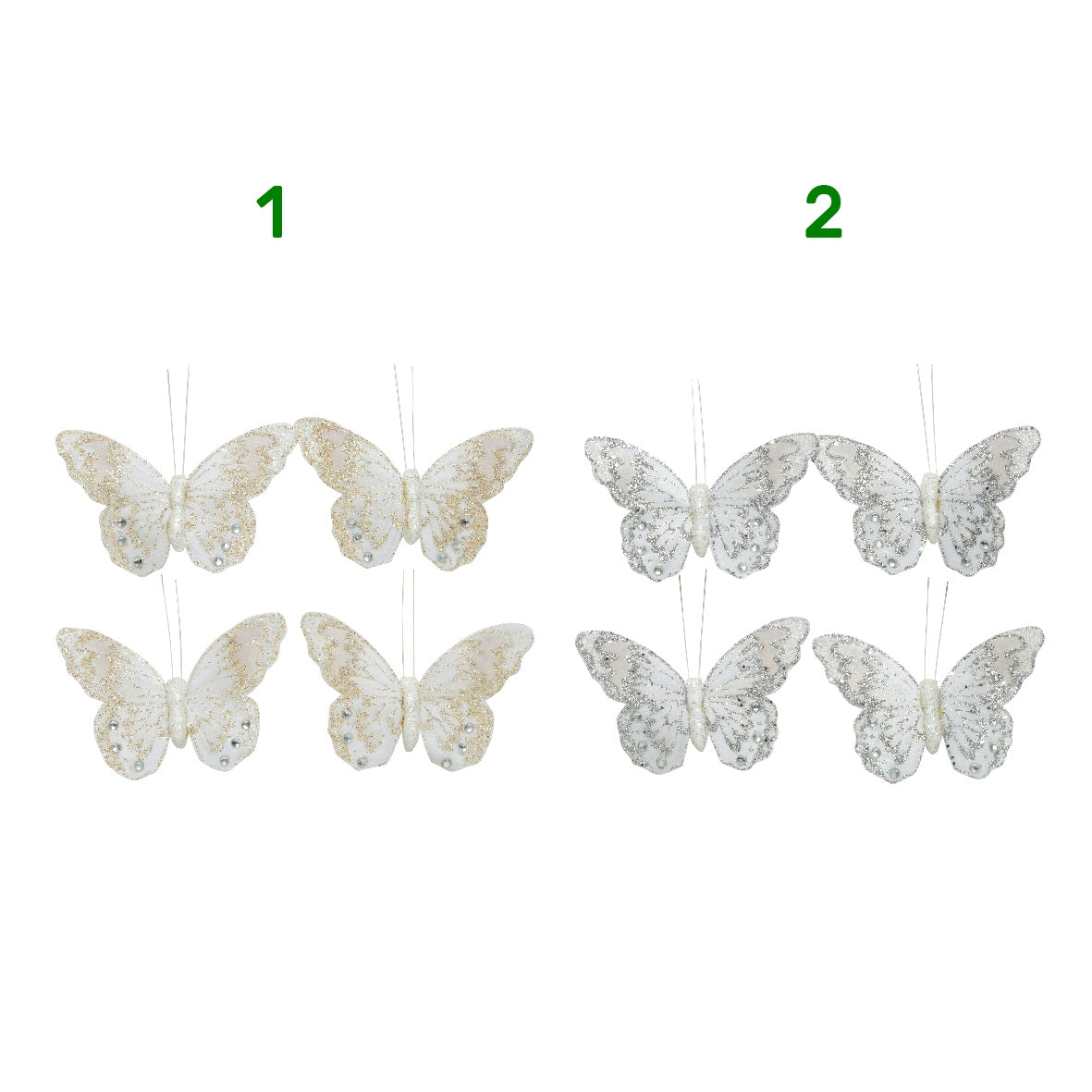 Addobbo albero farfalla con clip Kaemingk