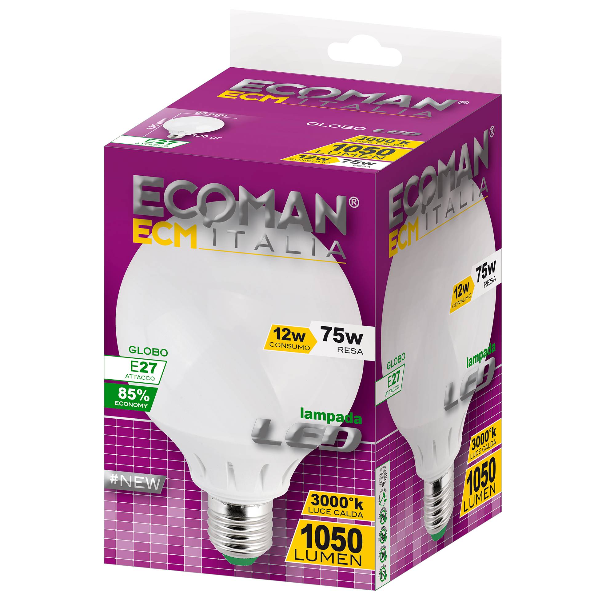 Lampadina LED Globo Frost 12W 3
