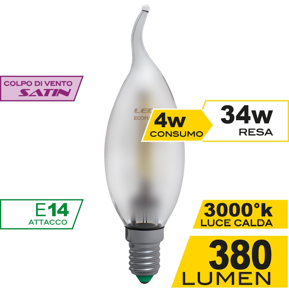 Lampadina LED Colpo di vento Satin