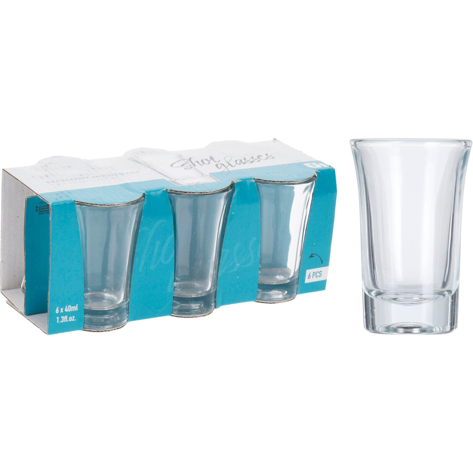 6 bicchieri liquore in vetro 40 ml