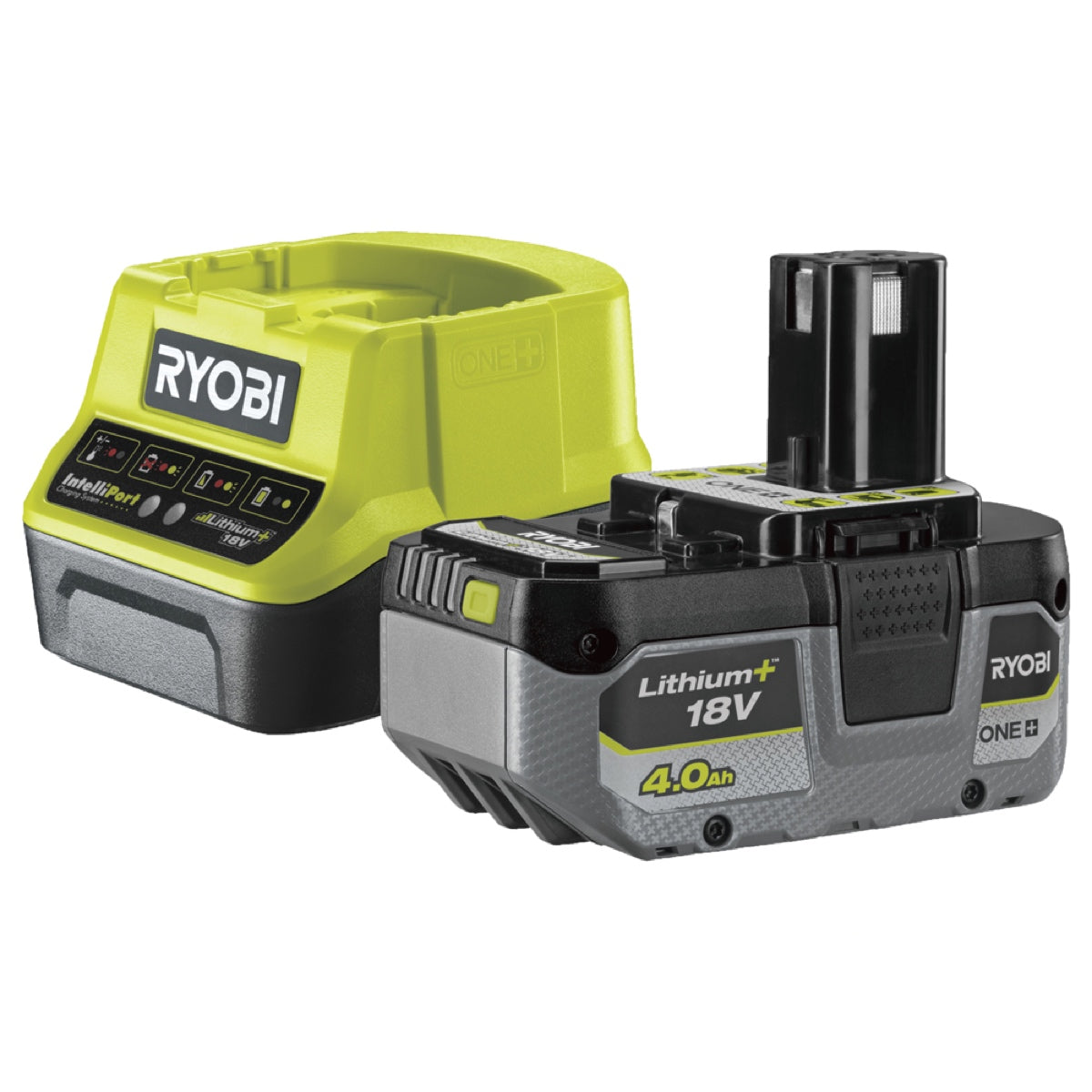 Starter Kit Ryobi ONE+ 18V Batteria 4,0Ah + Caricabatterie 1