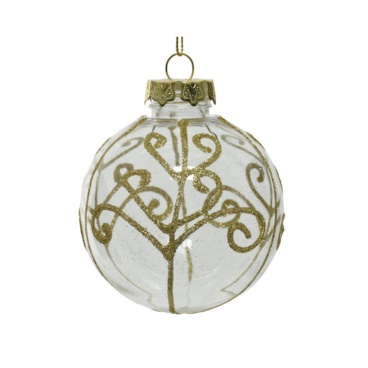 Pallina di natale bianca con decori Kaemingk