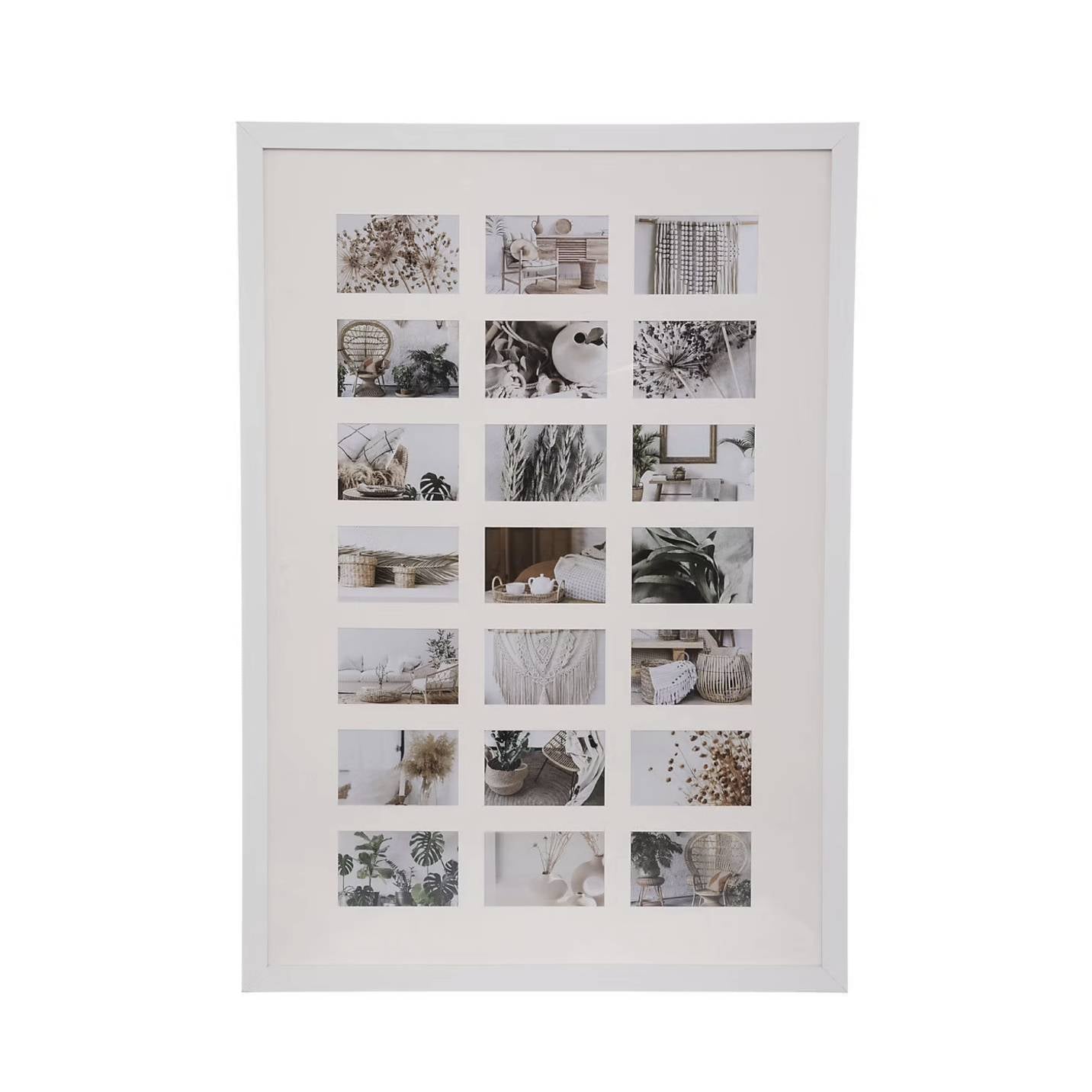 Cornice ‚ÄúP√™le-m√™le‚Äù Multiview in Legno Bianco ‚Äì 21 Foto ‚Äì 70,2 x 100,2 cm