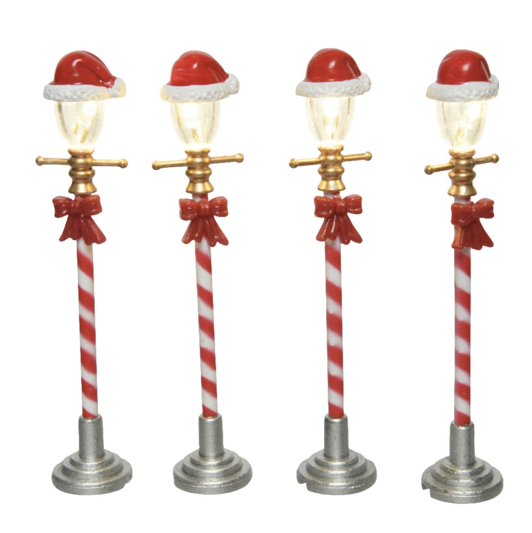 Lampione stradale LED rosso-bianco 10 cm