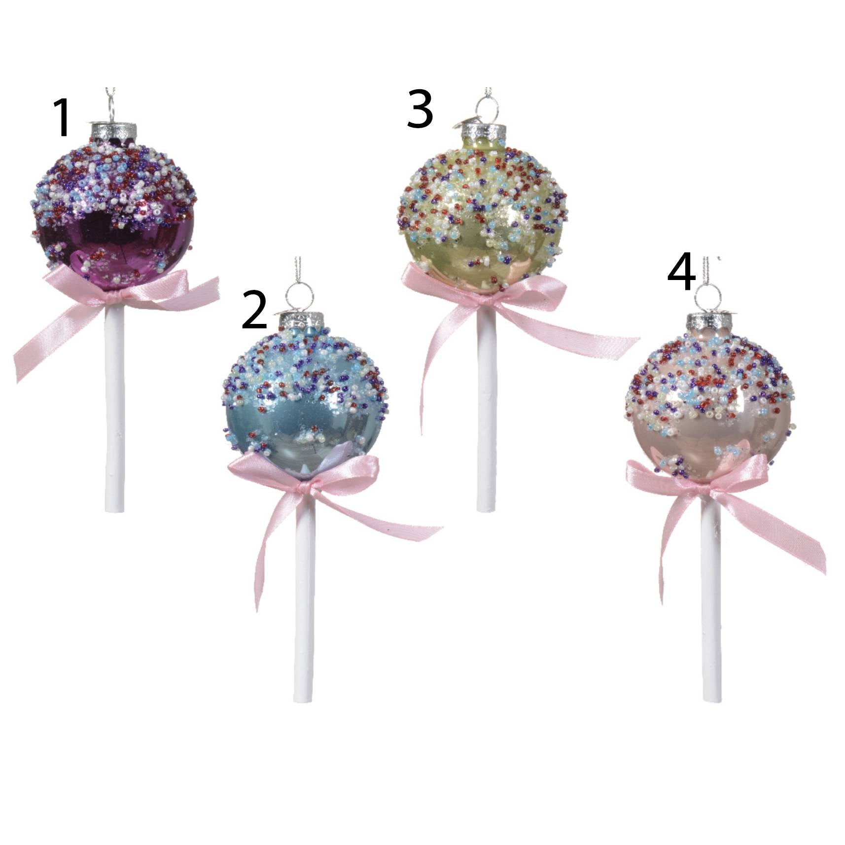 Pendaglio lecca-lecca in vetro 6 cm