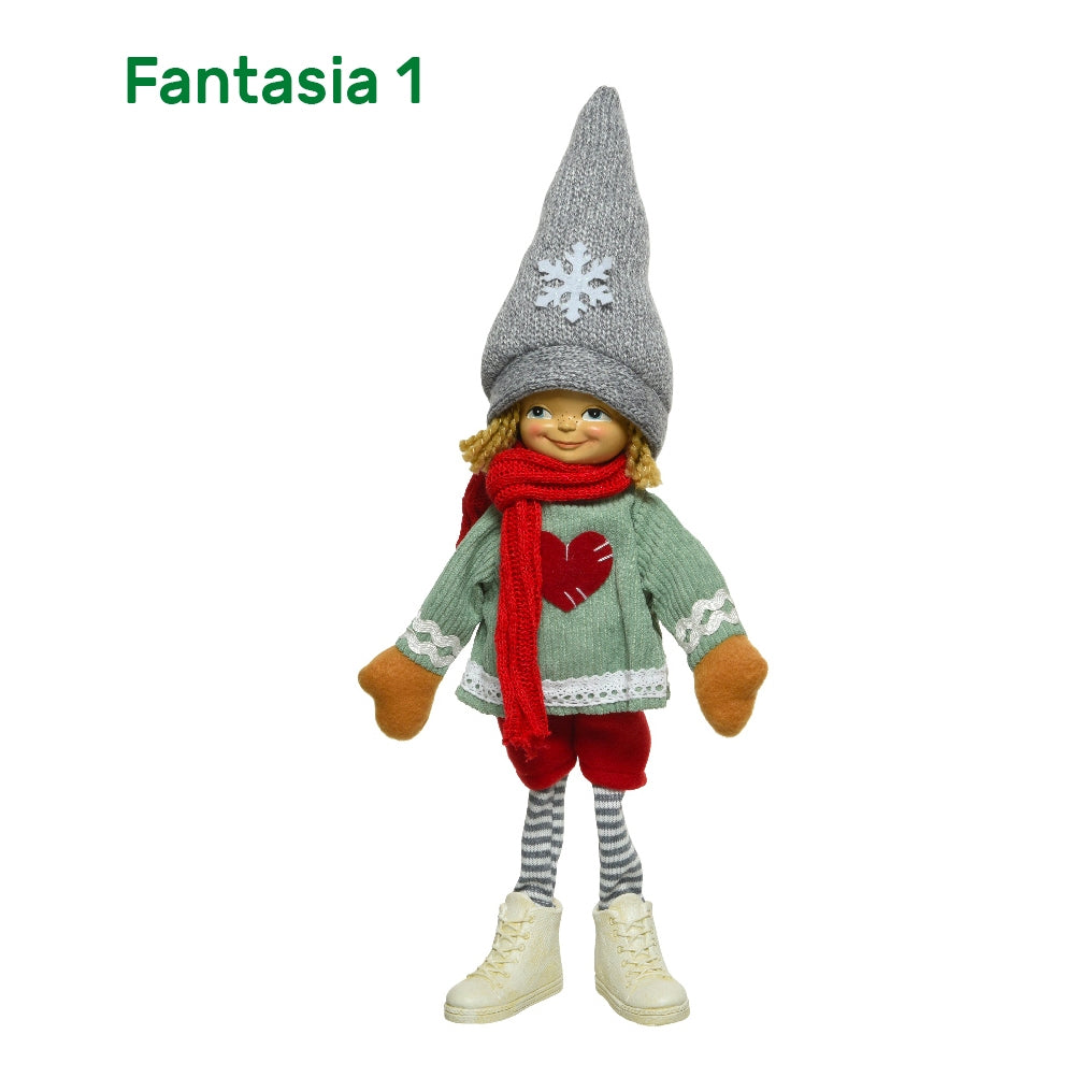 Bambola natalizia in stoffa Kaemingk 25 cm