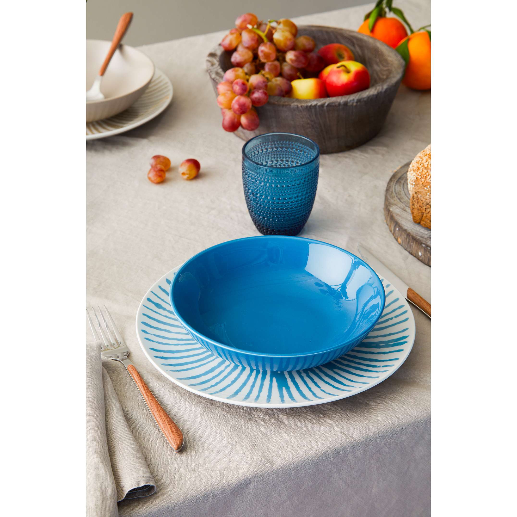 Set tavola 18 Pz Jelly blu