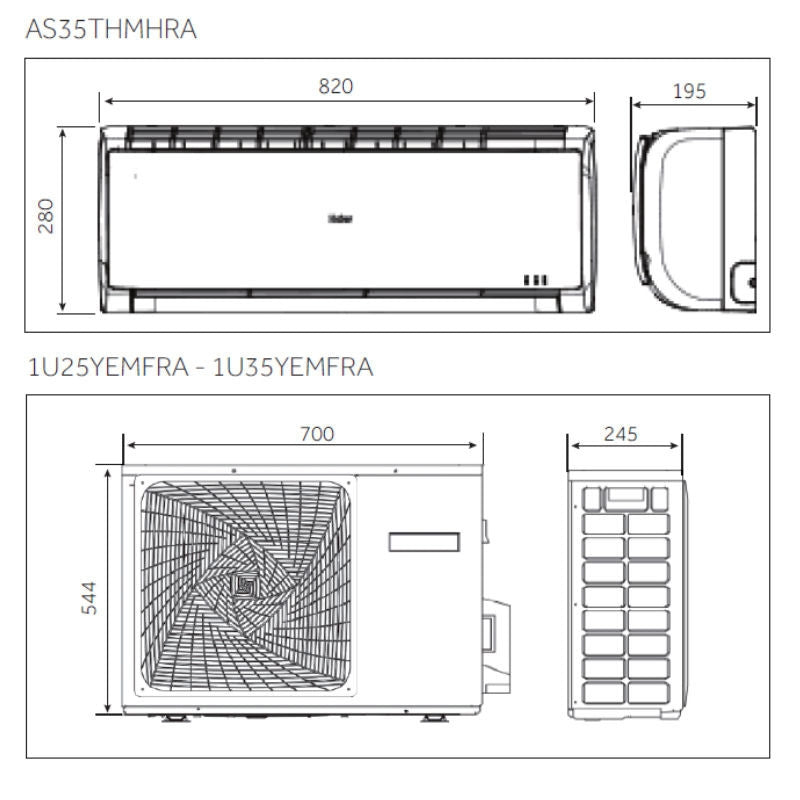 Climatizzatore Haier Geos + 3,5 KW 12000 Btu A++/A+ R32