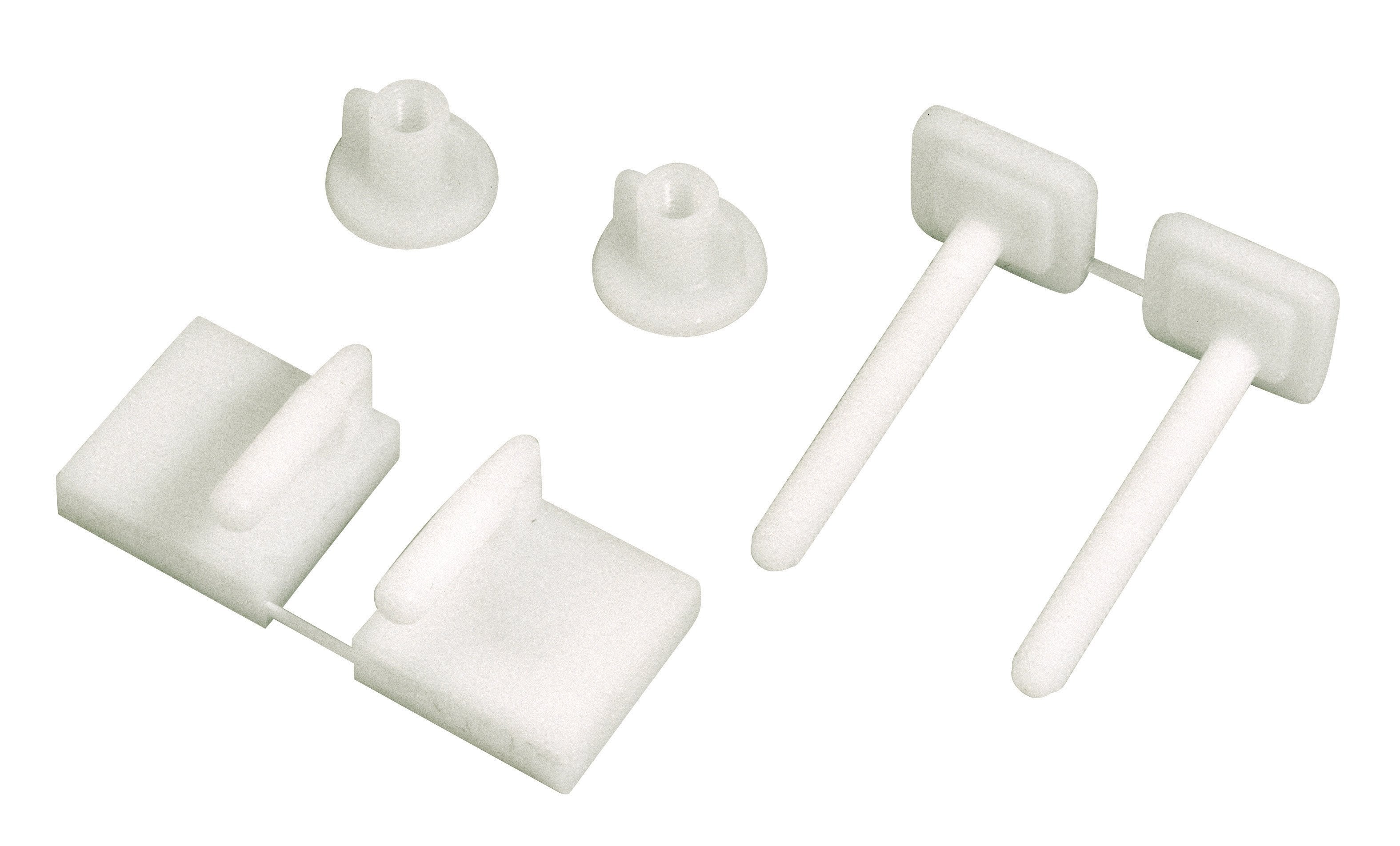 COPPIA SUPPORTI IN PLASTICA PER SEDILE WC