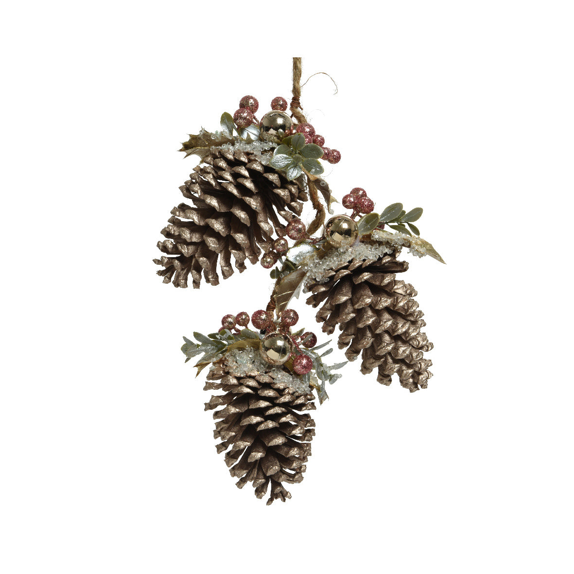 Appendino natalizio pigna champagne