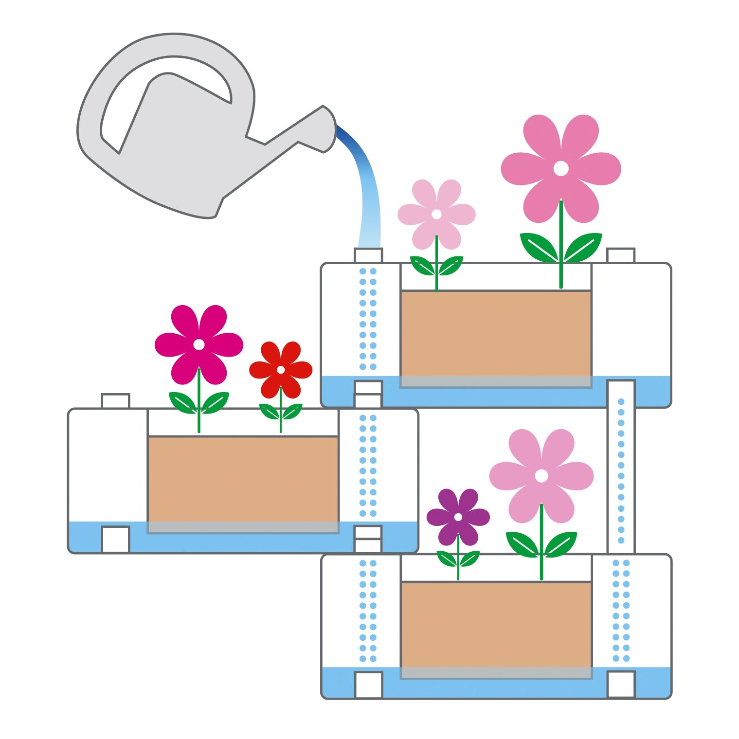 Fioriera Brick componibile 5 Pz